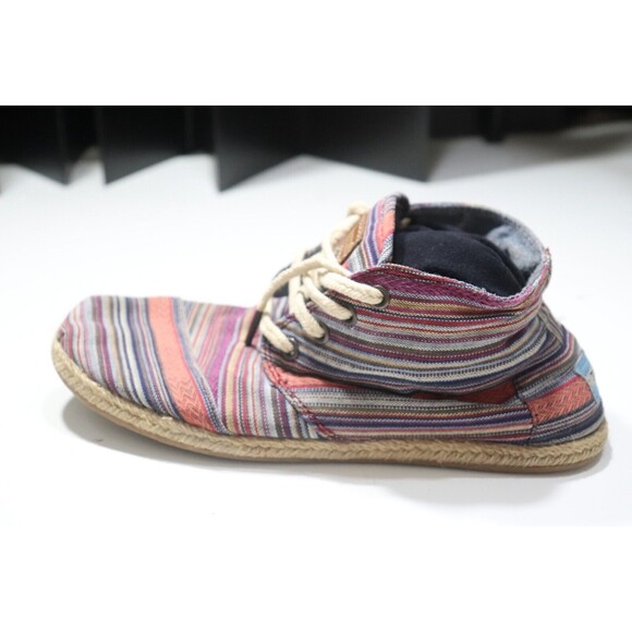 Toms Booties Canvas Hightops Womens Chukka Espadrille Multicolor Size 7.5 - Picture 13 of 16